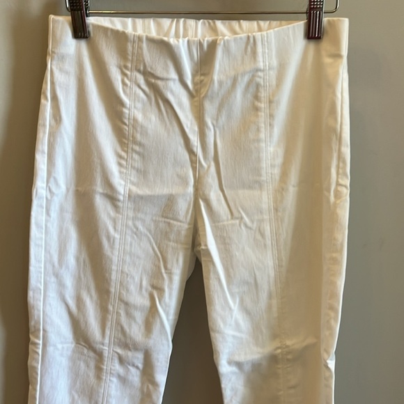 Elliott Lauren Ankle Pants White Control Stretch Size 4 Elastic Waistband - Picture 3 of 8